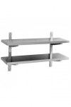 ripiano doppio a parete inox